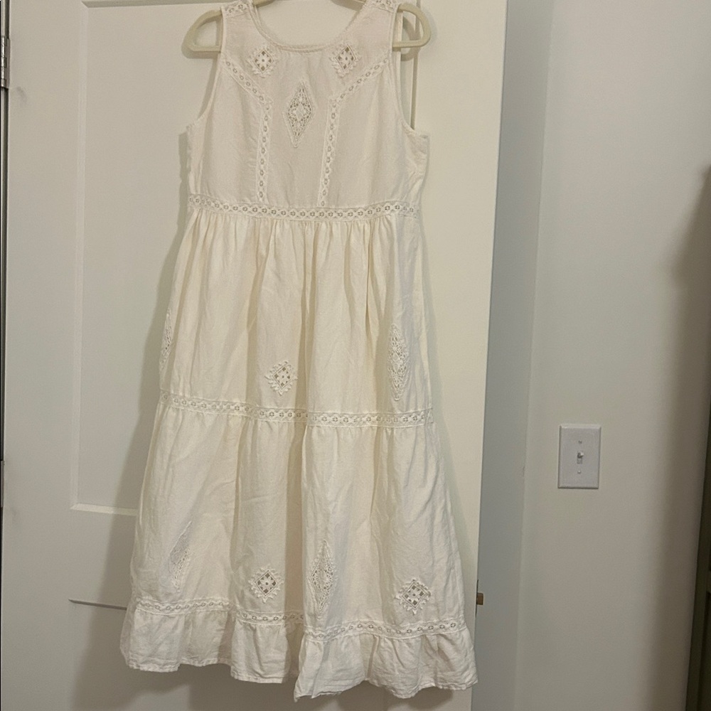 Sezane Zarri Dress Écru Size 10 - Picture 4 of 6